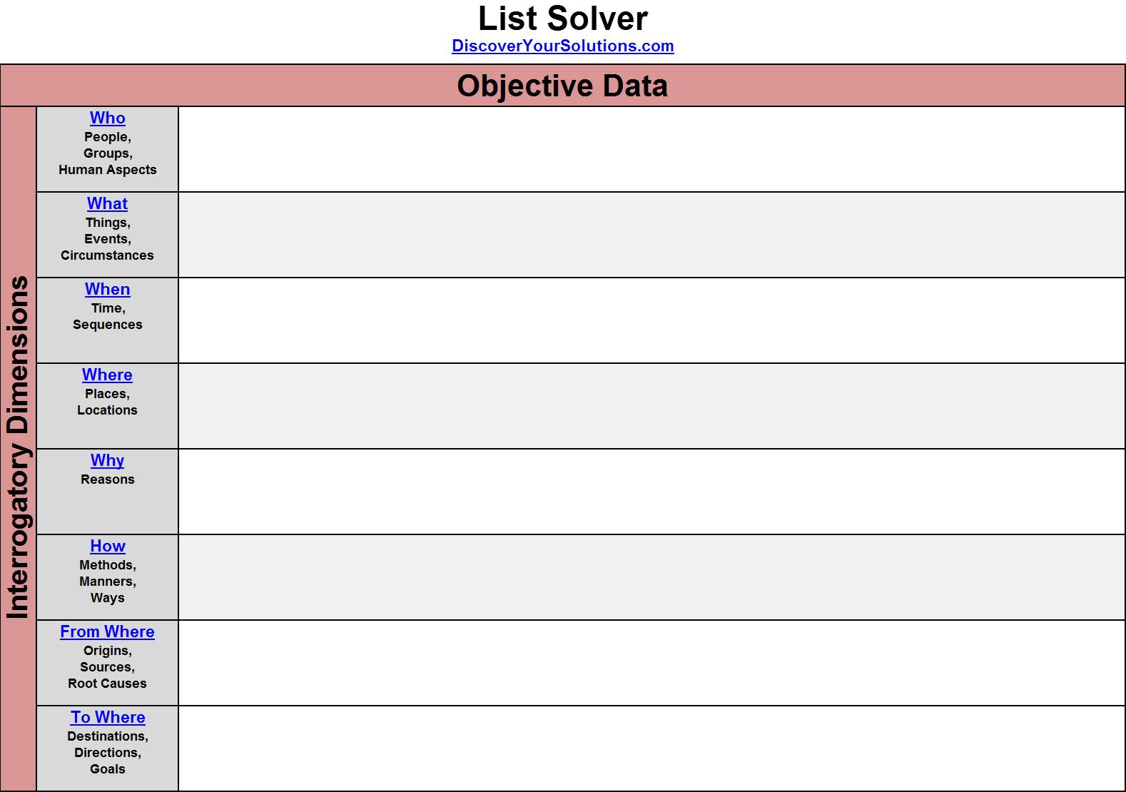 Solver Colour Chart Pdf