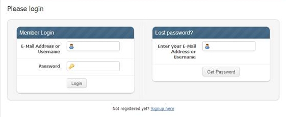 Screenshot of the MySolver™ Login page